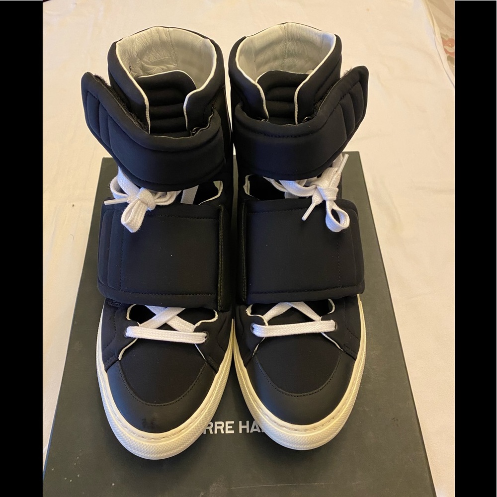 Pierre Hardy Neoprene Hi top Strap Sneakers Sz 45